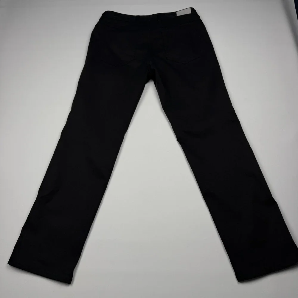 Peter Millar Pants Mens 32x30 Black Polyester Microfiber Chino 5 Pocket Casual